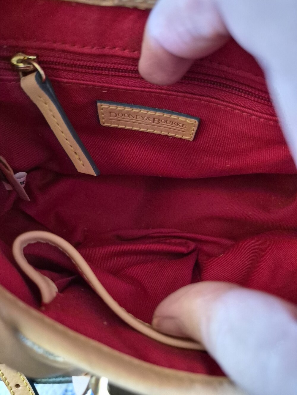 Dooney & Bourke Multicolor Letter-Print Crossbody with Tan Trim And Rainbow Zip - Picture 7 of 16